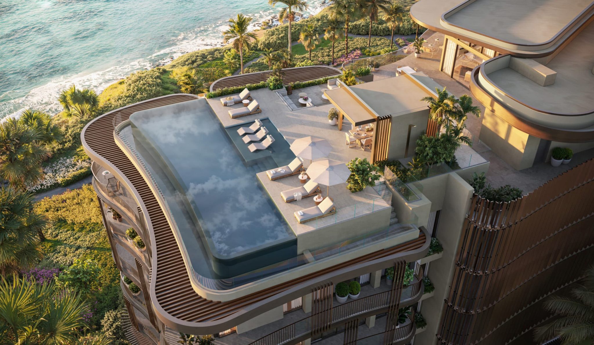 mandarin oriental residences grand cayman ocean house penthouse pool deck